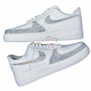 Bling Air Force 1 Sneakers Womens Shoes AB Rhinestones
